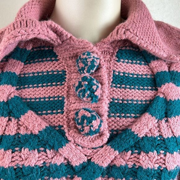 NEW ZARA striped cable knit cropped sweater size small woman’s fall - Picture 10 of 12